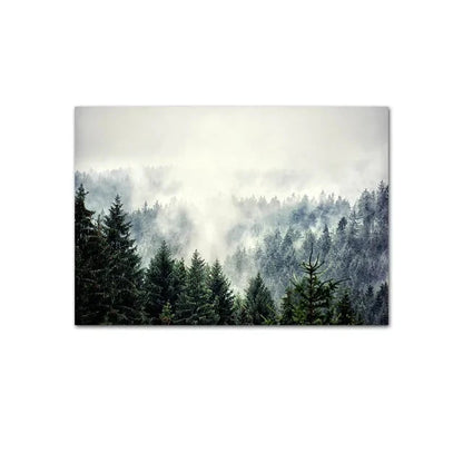 Wilderness Landscape Mountain Lake Forest Wall Art Fine Art Canvas Prints Pictures Of Calm For Living Room Dining Room Art Decor