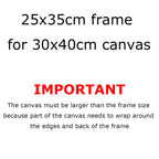 Wood Frame For 30x40cm Canvas Prints Natural Wood Stretcher Bars 25x35cm DIY Picture Framing Kit - Easy To Assemble