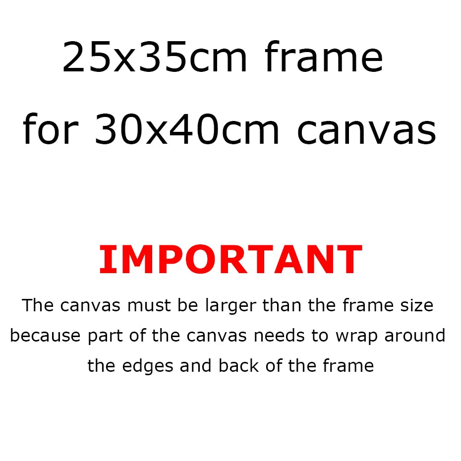 Wood Frame For 30x40cm Canvas Prints Natural Wood Stretcher Bars 25x35cm DIY Picture Framing Kit - Easy To Assemble