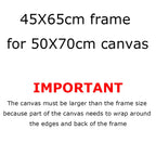 Wood Frame For 50x70cm Canvas Prints Solid Wood Stretcher Bars 45x65cm DIY Picture Framing Kits Easy To Assemble