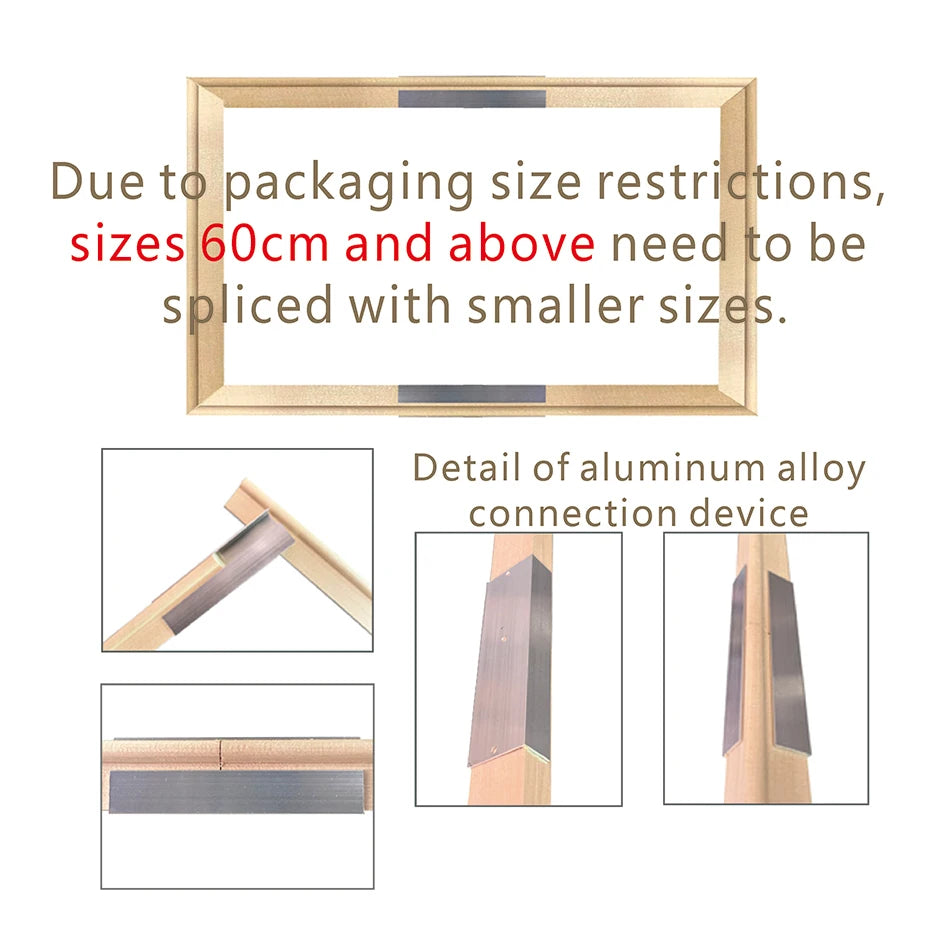 Wood Frame For 55x75cm Canvas Prints Solid Wood Stretcher Bars 50x75cm DIY Picture Framing Kit Easy To Assemble