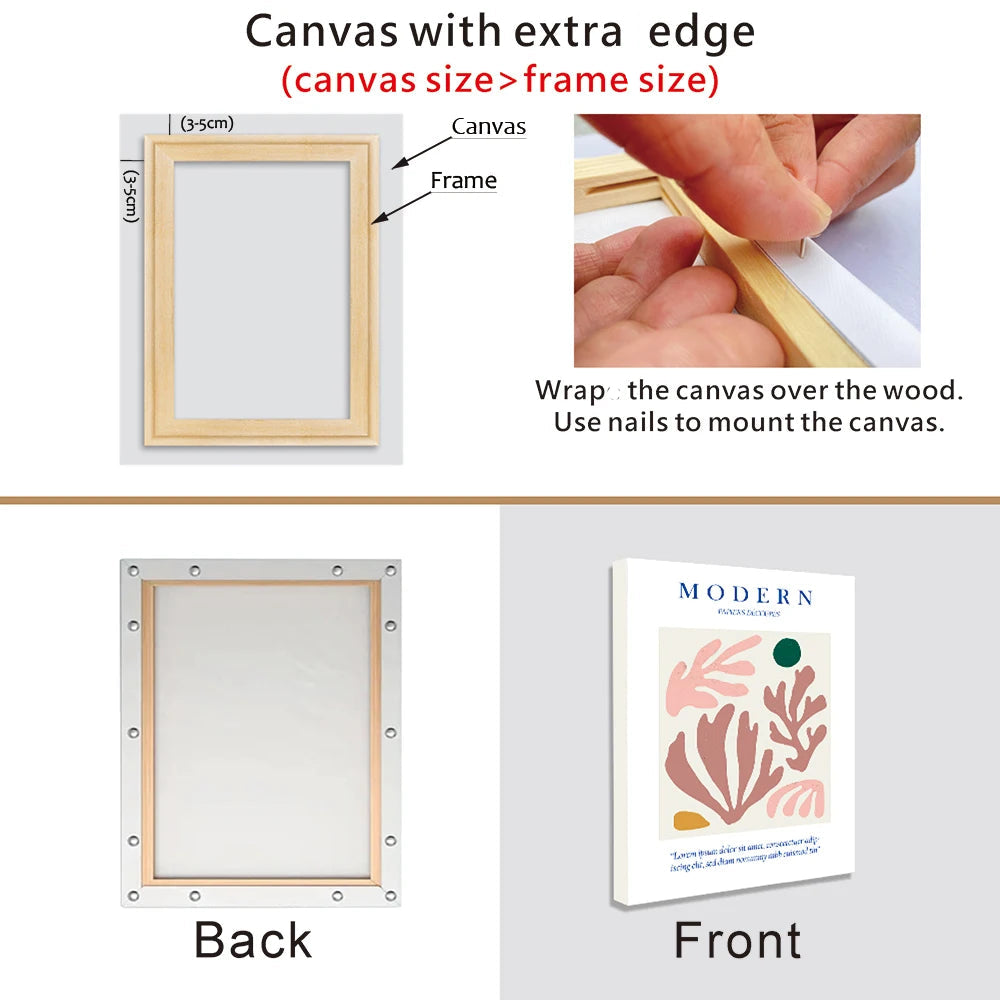 Wood Frame For 60x80cm Canvas Prints Solid Wood Stretcher Bars 55x75cm DIY Picture Framing Kit Easy To Assemble