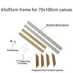 Wood Frame For 70x100cm Canvas Prints Natural Wood Stretcher Bars 65x95cm Easy To Assemble DIY Canvas Framing Kit
