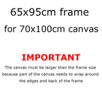 Wood Frame For 70x100cm Canvas Prints Natural Wood Stretcher Bars 65x95cm Easy To Assemble DIY Canvas Framing Kit