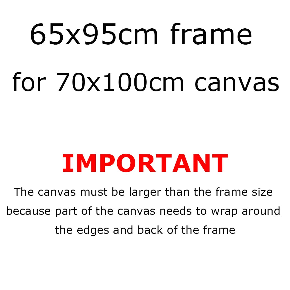 Wood Frame For 70x100cm Canvas Prints Natural Wood Stretcher Bars 65x95cm Easy To Assemble DIY Canvas Framing Kit