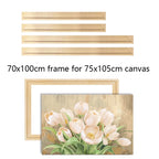 Wood Frame For 75x105cm Canvas Prints Solid Wood Stretcher Bars 70x100cm DIY Picture Framing Kit Easy To Assemble