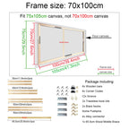 Wood Frame For 75x105cm Canvas Prints Solid Wood Stretcher Bars 70x100cm DIY Picture Framing Kit Easy To Assemble 2025 001