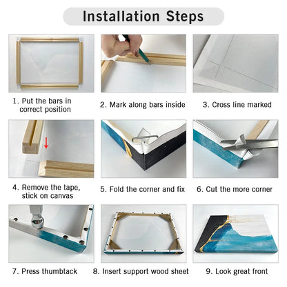 Wood Frame For Canvas Prints - Custom Sizes 30x120 50x100cm etc DIY Canvas Framing Kit Wooden Frame Stretcher Bars For Gallery Mount Framing Canvas Prints
