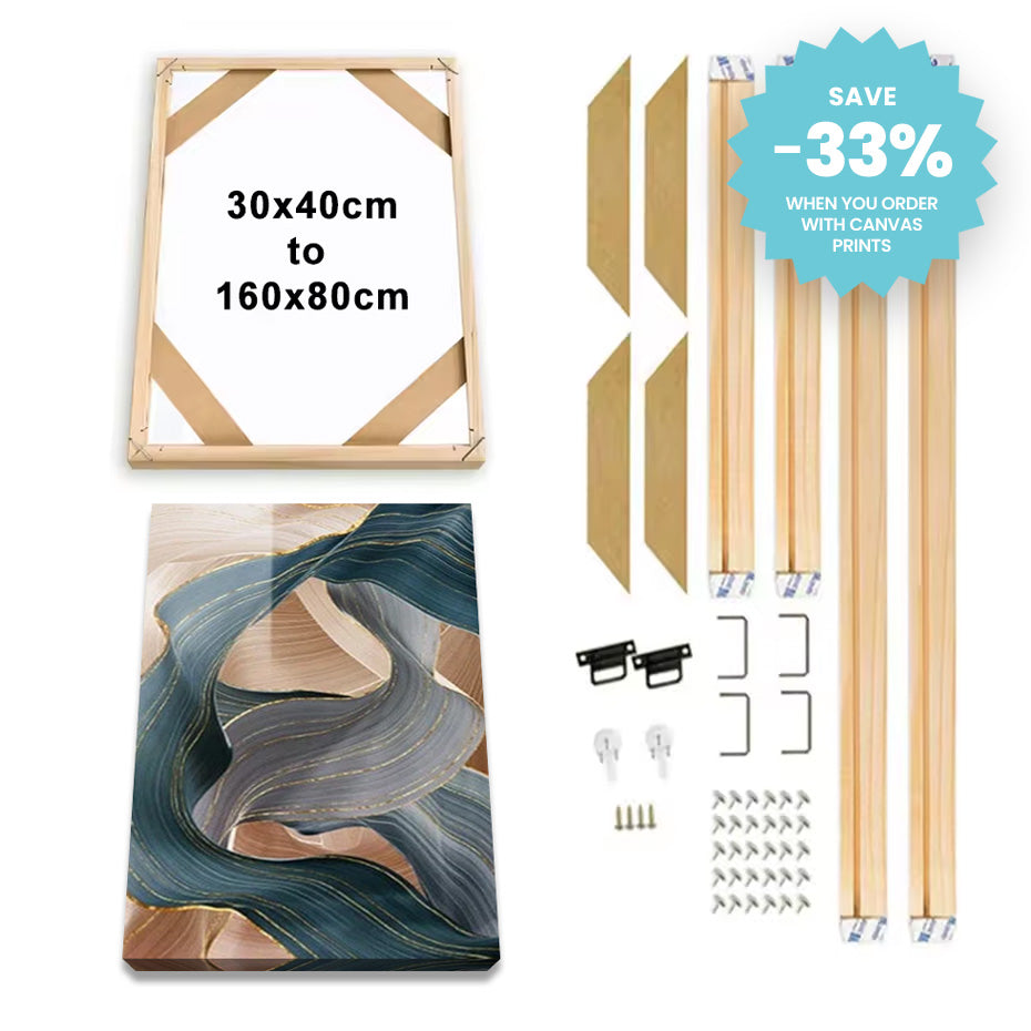 Wood Frame For Canvas Prints - Custom Sizes e.g. 30x40cm, 50x70cm etc - DIY Canvas Framing Kit Wooden Frame Stretcher Bars For Gallery Mount Framing Canvas Prints