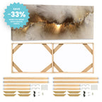 Wood Frame For Canvas Prints - Custom Sizes e.g. 50x150cm, 60x180cm etc - DIY Canvas Framing Kit Wooden Frame Stretcher Bars For Gallery Mount Framing Canvas Prints