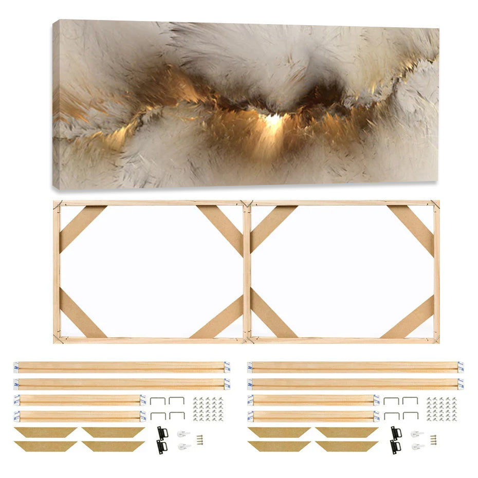 Wood Frame For Canvas Prints - Custom Sizes e.g. 30x120cm, 50x100cm etc - DIY Canvas Framing Kit Wooden Frame Stretcher Bars For Gallery Mount Framing Canvas Prints