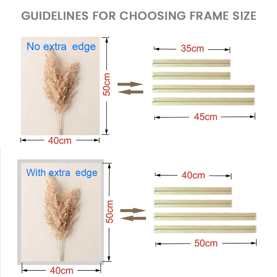 Wooden Frames For 50x70 40x60 30x40cm Canvas Prints Solid Wood Stretcher Bars For Gallery Mount Framing Canvas Prints