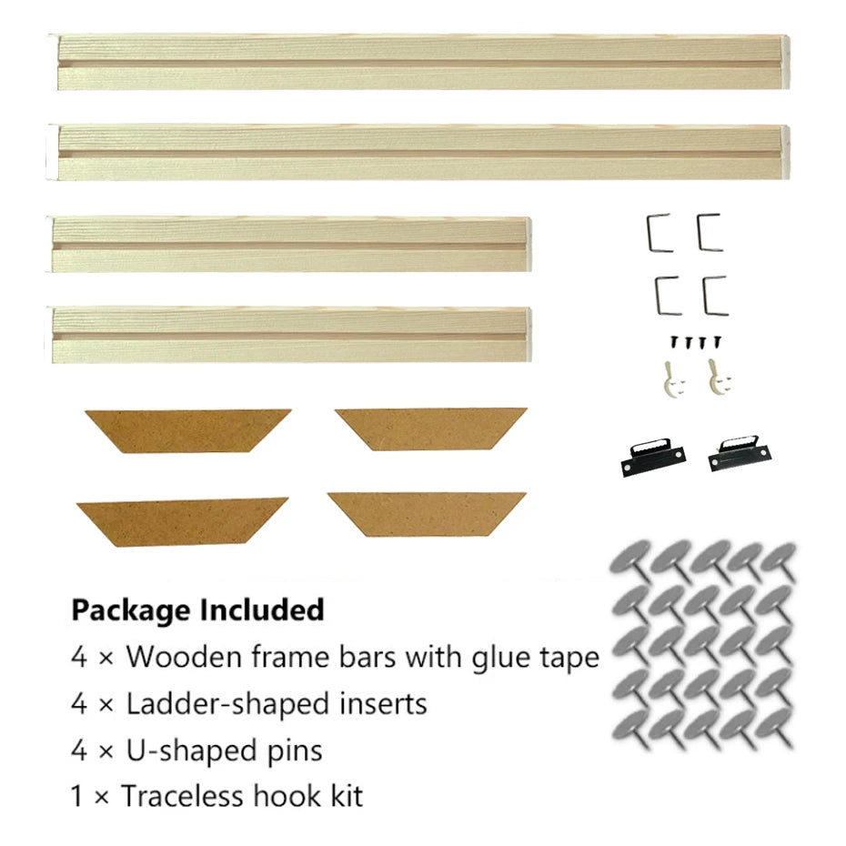 Wooden Frames For 50x70 40x60 30x40cm Canvas Prints Solid Wood Stretcher Bars For Gallery Mount Framing Canvas Prints 2025