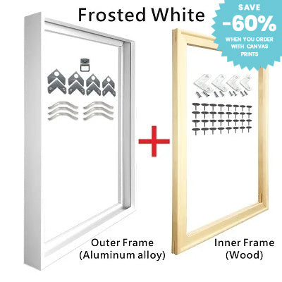 Big Sizes Metal Picture Frame Brushed Gold Silver Black 50x100, 80x120, 100x200cm etc Frames For Framing Canvas Prints - Titanium Gold, Purple Gold, Black Walnut, Frosted White, Brushed Black etc