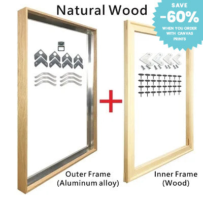 Big Sizes Metal Picture Frame Brushed Gold Silver Black 50x100, 80x120, 100x200cm etc Frames For Framing Canvas Prints - Titanium Gold, Purple Gold, Black Walnut, Frosted White, Brushed Black etc