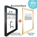 Small Sizes Metal Picture Frame Brushed Gold Silver Black 20x30 30x40, 40x50cm etc For Framing Canvas Prints - Purple Gold, Titanium Gold, Aluminum Frame Kits Complete With Wooden Inner Frame