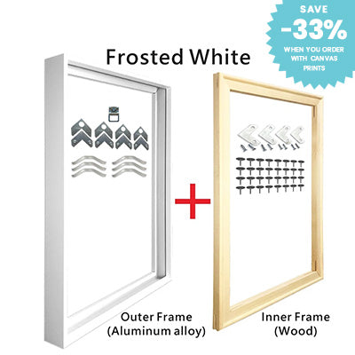 Small Sizes Metal Picture Frame Brushed Gold Silver Black 20x30 30x40, 40x50cm etc For Framing Canvas Prints - Purple Gold, Titanium Gold, Aluminum Frame Kits Complete With Wooden Inner Frame