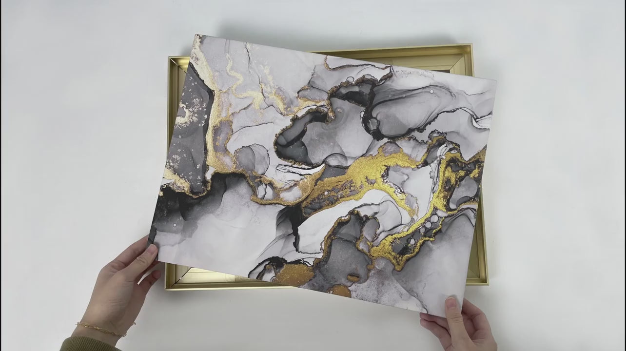 Modern Slim Bezel Metal Floating Picture Framing Kit for Canvas Prints –