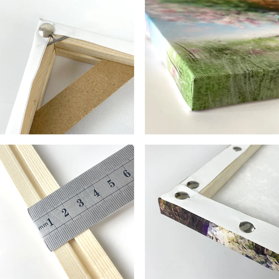 Wood Frame For Canvas Prints - Custom Sizes 30x40cm 50x70cm 40x120cm 50x100cm etc DIY Canvas Framing Kit Wooden Frame Stretcher Bars For Gallery Mount Framing Canvas Prints