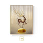 Abstract Auspicious Golden Stag Landscape Wall Art Fine Art Canvas Prints Fashion Pictures For Luxury Living Room Home Office Decor