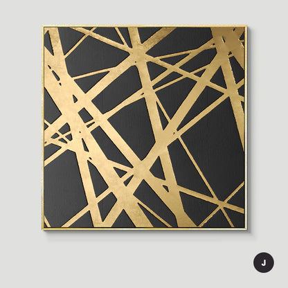 Abstract Geometric Patterns Wall Art Fine Art Canvas Prints Square Format Pictures For Luxury Apartment Living Room Modern Home Office Decor