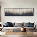 Abstract Neutral Color Fine Line Art Wide Format Wall Art Canvas Prints Pictures For Living Room Above The Sofa Above The Bed Bedroom Art Decor