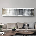 Abstract Panoramic Wall Art Shades Of Gray Black White Fine Art Canvas Print Nordic Style Modern Art Picture for Living Room Sofa Home Decor