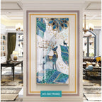 Abstract Auspicious Mystical Deer Landscape Wall Art Fine Art Canvas Prints Pictures For Luxury Living Room Dining Room Entrance Hallway Art Decoration