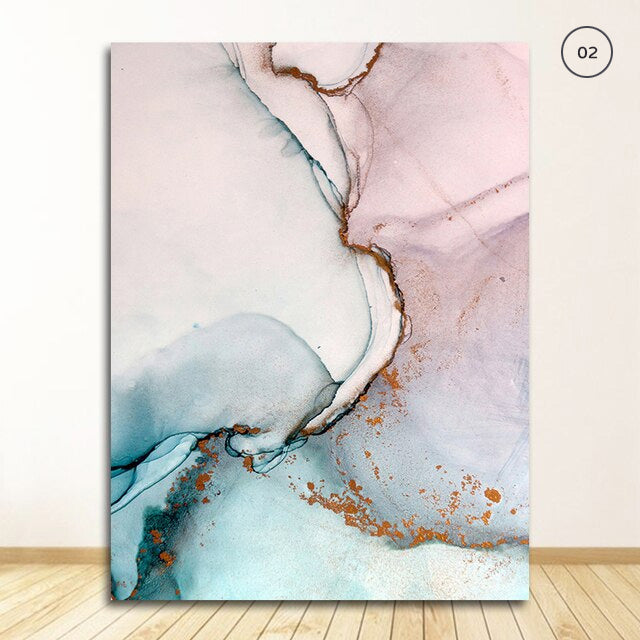 Abstract Colored Agate Marble Print Wall Art Fine Art Canvas Prints Subtle Hues Pictures For Modern Living Room Dining Room Bedroom Nordic Art Decor