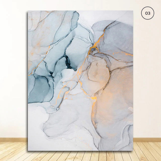 Abstract Colored Agate Marble Print Wall Art Fine Art Canvas Prints Subtle Hues Pictures For Modern Living Room Dining Room Bedroom Nordic Art Decor