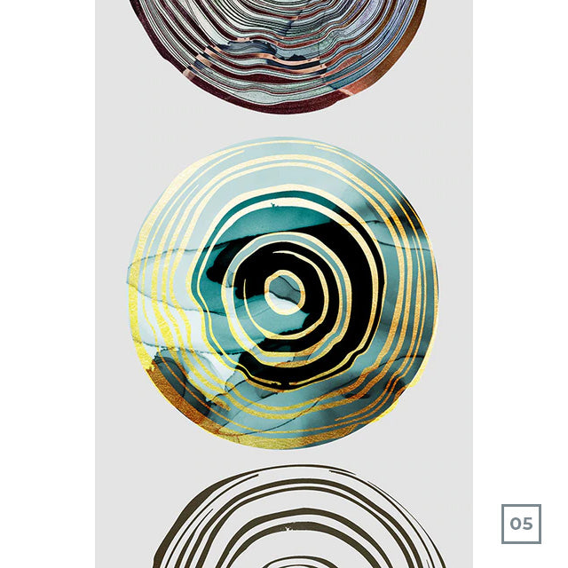 Colorful Nordic Abstract Tree Rings Wall Art Fine Art Canvas Prints Modern Pictures For Apartment Living Room Bedroom Scandinavian Home Interiors