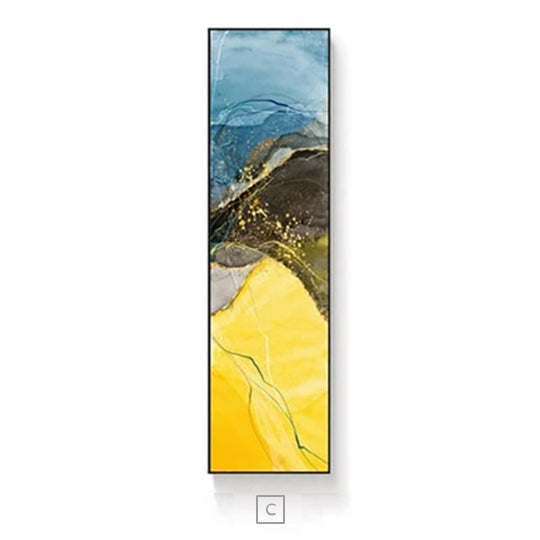 Abstract Geomorphic Vertical Strip Wall Art Fine Art Canvas Prints Modern Wide Format Pictures For Entrance Hall Living Room Home Office Wall Art Decor