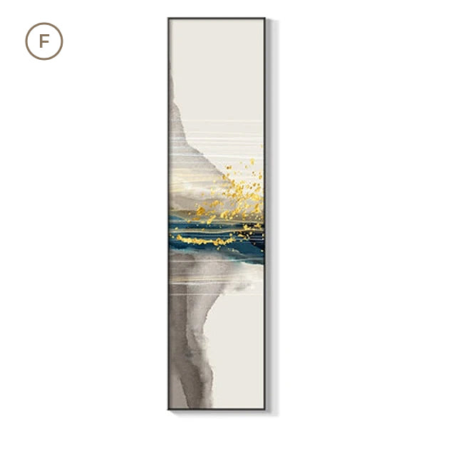 Abstract Geomorphic Elements Vertical Strip Wall Art Fine Art Canvas Prints Wide Format Pictures For Loft Living Room Bedroom Home Office Wall Art Decor