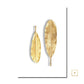 Abstract Minimalist Golden Leaf Wall Art Fine Art Canvas Prints Elegant Botanical Pictures For Luxury Living Room Dining Room Home Office Decor