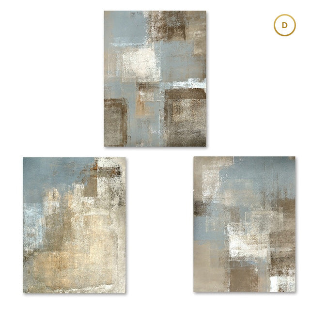 Abstract Neutral Color Gray Beige Wall Art Fine Art Canvas Contemporary Vintage Pictures For Modern Living Room Bedroom Nordic Home Decor