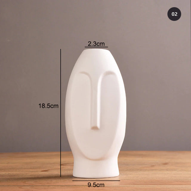 Abstract Scandinavian Human Figure Statue Tabletop Art Vase For Creative Floral Display Ornamental Decoration For Living Room Nordic Home Decor