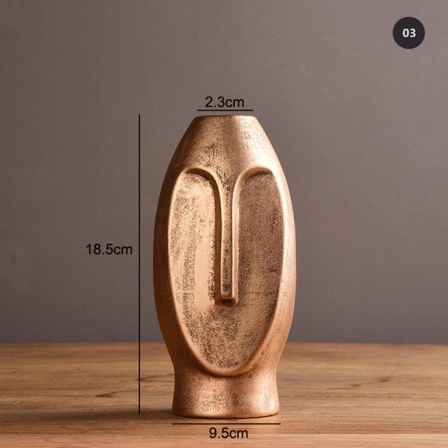 Abstract Scandinavian Human Figure Statue Tabletop Art Vase For Creative Floral Display Ornamental Decoration For Living Room Nordic Home Decor