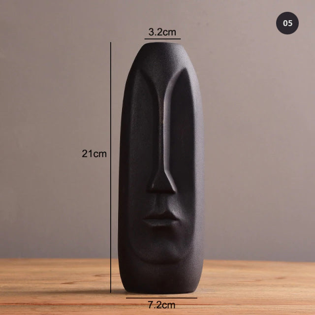Abstract Scandinavian Human Figure Statue Tabletop Art Vase For Creative Floral Display Ornamental Decoration For Living Room Nordic Home Decor