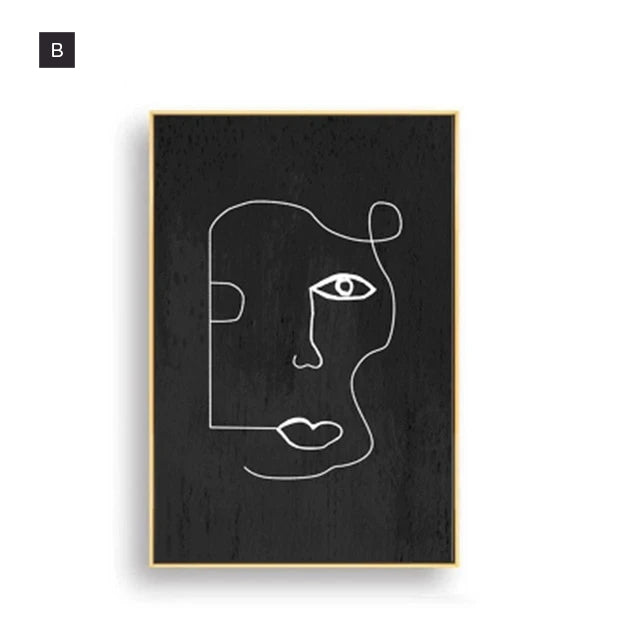 Abstract Vintage Vogue Gallery Wall Art Fine Art Canvas Prints Stylish Minimalist Pictures For Living Room Dining Room Home Office Interior Decor