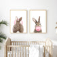 Baby Bunny Pink Bubble Gum Cute Animals Nursery Wall Art Fine Art Canvas Prints Pop Art Rabbit Pictures For Baby's Room Wall Decoration