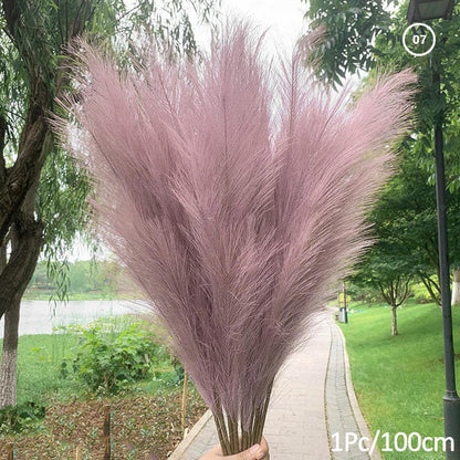 Beautiful Fashionable Artificial Pampas Grass For Stylish Natural Home Decoration Creative Floral Displays Trending Home Decor Assorted Colors 1Pcs