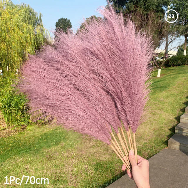 Beautiful Fashionable Artificial Pampas Grass For Stylish Natural Home Decoration Creative Floral Displays Trending Home Decor Assorted Colors 1Pcs