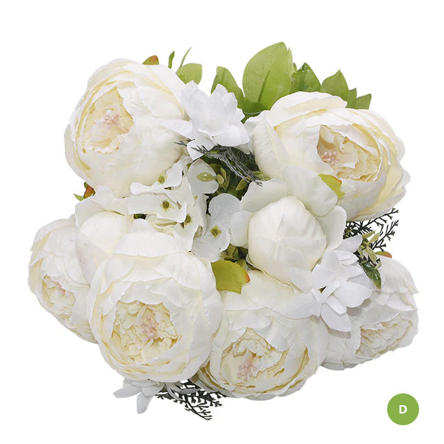 Beautiful Fashionable Artificial Silk Peony Flower Bouquet For Wedding Venue Living Room Bedroom Stylish Peonies Floral Display For Modern Nordic Home Decor