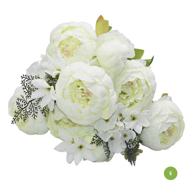 Beautiful Fashionable Artificial Silk Peony Flower Bouquet For Wedding Venue Living Room Bedroom Stylish Peonies Floral Display For Modern Nordic Home Decor