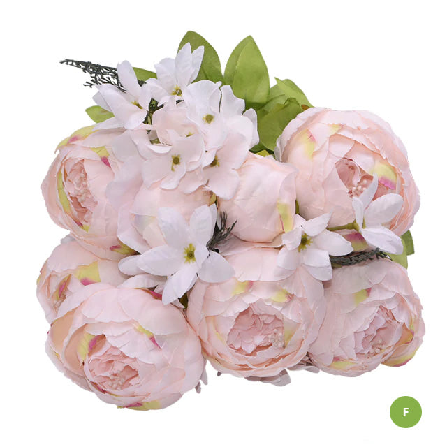 Beautiful Fashionable Artificial Silk Peony Flower Bouquet For Wedding Venue Living Room Bedroom Stylish Peonies Floral Display For Modern Nordic Home Decor