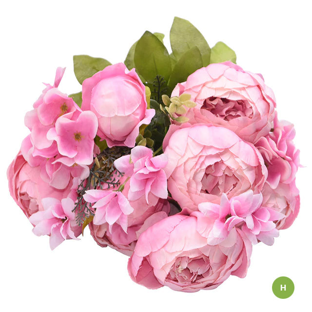 Beautiful Fashionable Artificial Silk Peony Flower Bouquet For Wedding Venue Living Room Bedroom Stylish Peonies Floral Display For Modern Nordic Home Decor