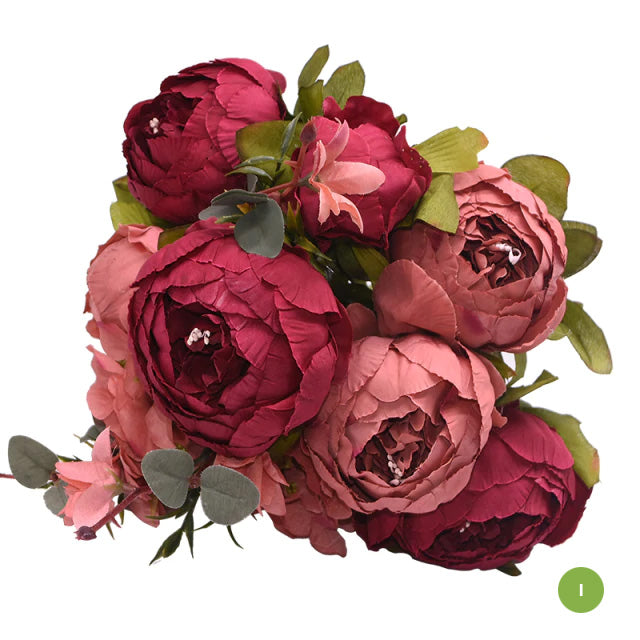 Beautiful Fashionable Artificial Silk Peony Flower Bouquet For Wedding Venue Living Room Bedroom Stylish Peonies Floral Display For Modern Nordic Home Decor