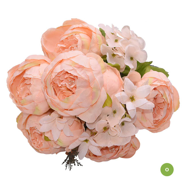 Beautiful Fashionable Artificial Silk Peony Flower Bouquet For Wedding Venue Living Room Bedroom Stylish Peonies Floral Display For Modern Nordic Home Decor