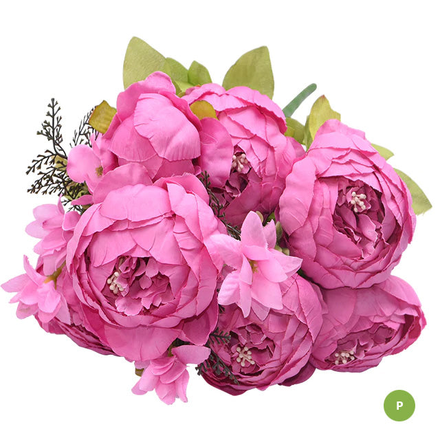 Beautiful Fashionable Artificial Silk Peony Flower Bouquet For Wedding Venue Living Room Bedroom Stylish Peonies Floral Display For Modern Nordic Home Decor