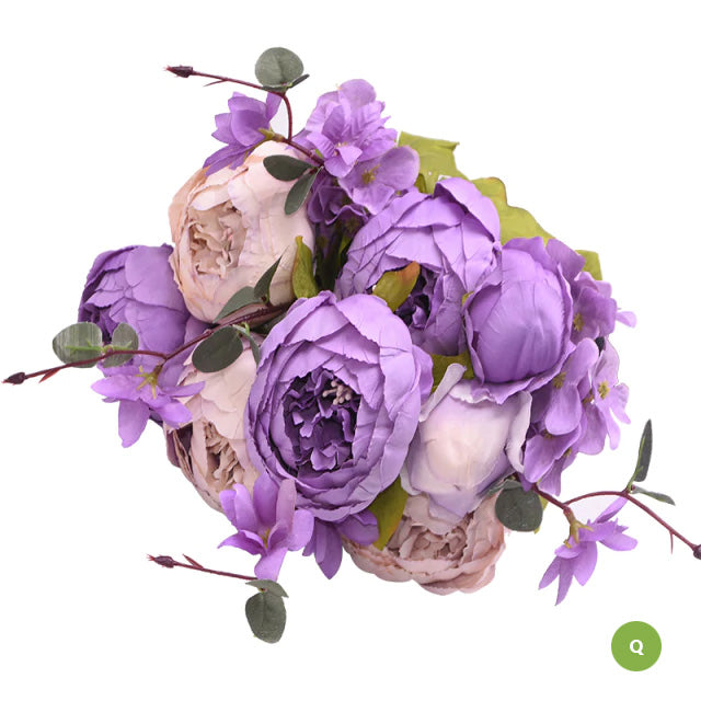 Beautiful Fashionable Artificial Silk Peony Flower Bouquet For Wedding Venue Living Room Bedroom Stylish Peonies Floral Display For Modern Nordic Home Decor